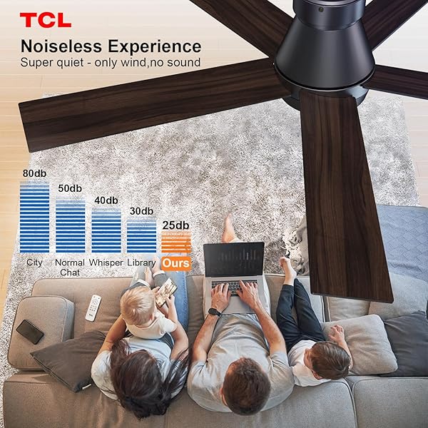 TCL 52" Flush Mount Ceiling Fan with Light 5