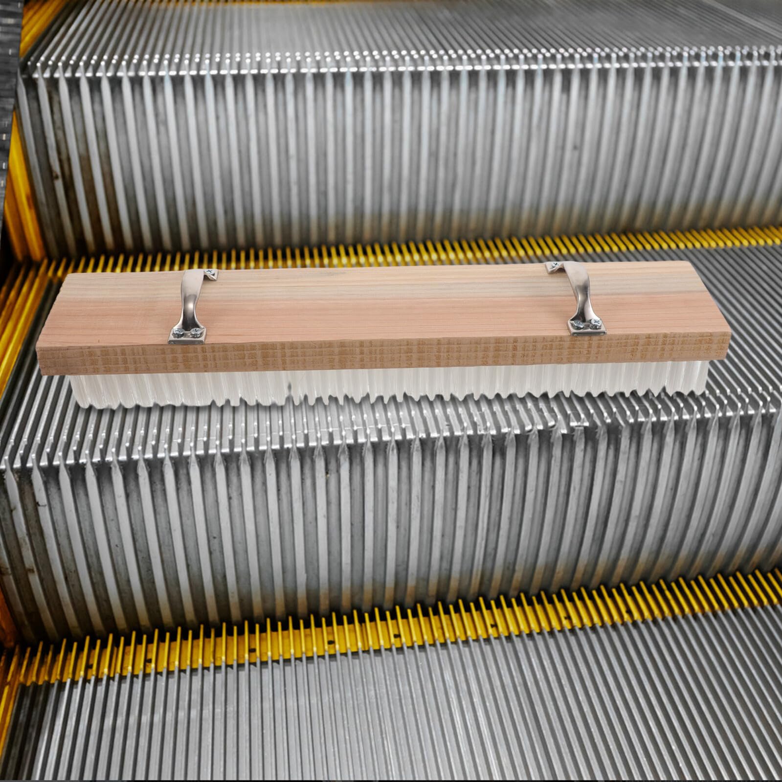 Cepillo de Limpieza para Ranuras Automático 48 Cm X 10 Cm para Escaleras Mecánicas, Herramienta de Mantenimiento Industrial para Suelos Comerciales, Adecuado para Limpieza