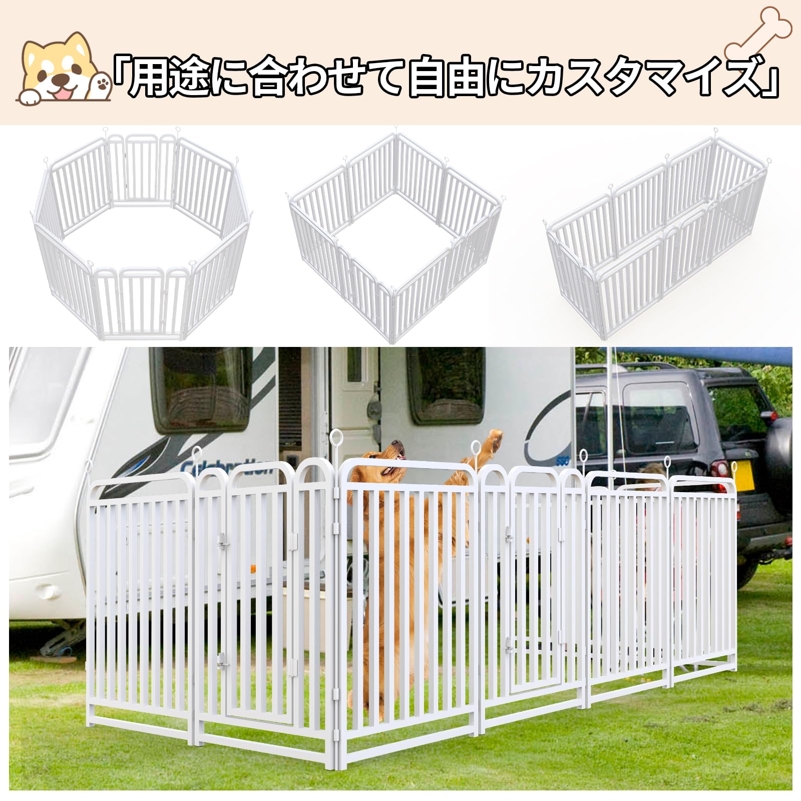 ZPUJIU ペットサークル ペットフェンス 犬 サークルケージ Amazon.co.jp: ZPUJIU ペットサークル ペットフェンス 犬 サークル