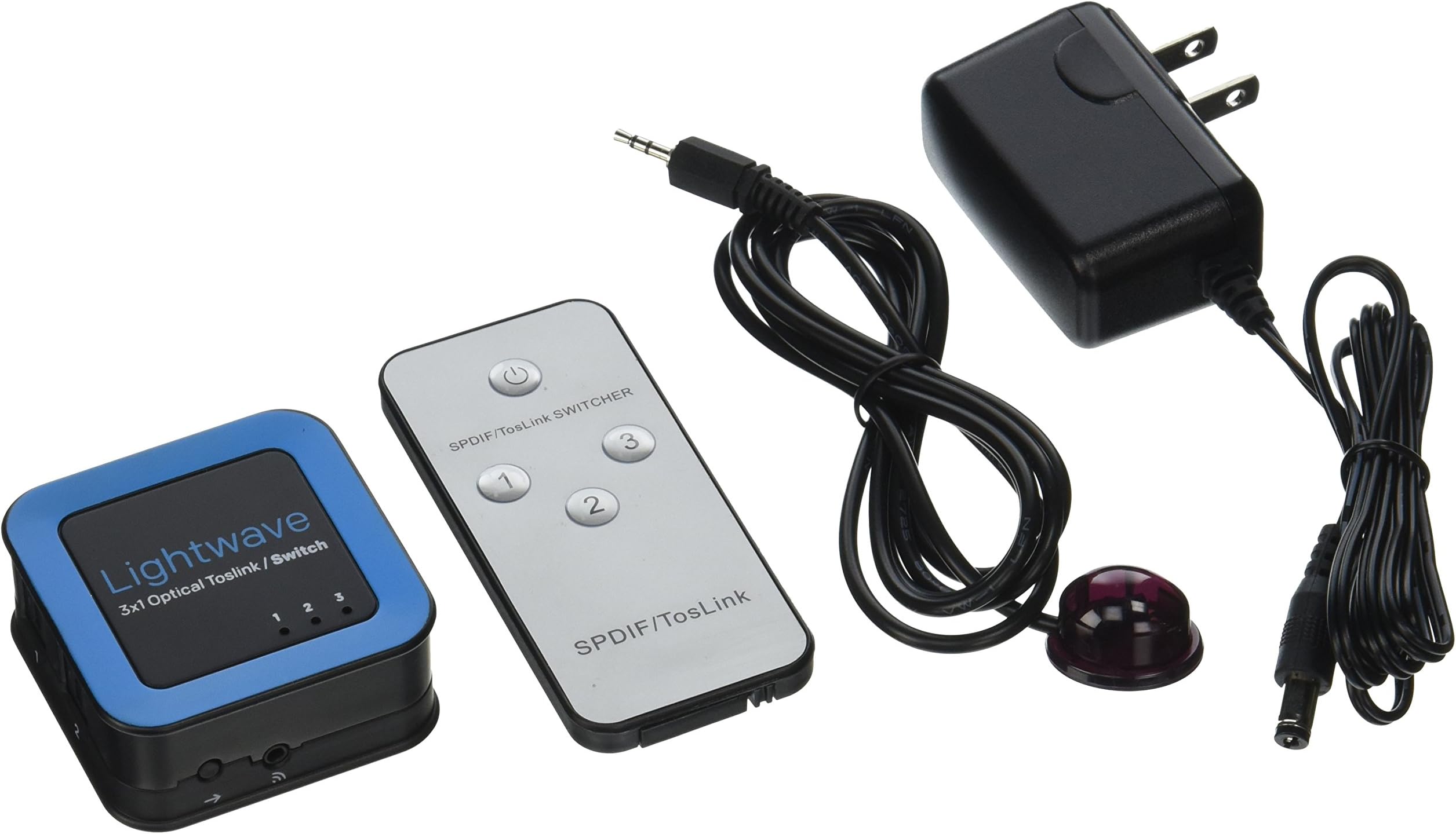 SewellDirect SW-30537 Lightwave 3x1 Optical Toslink Switch with Remote