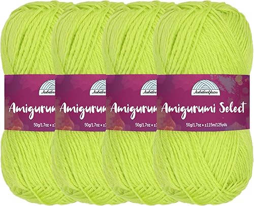 Miniatura 38 de JubileeYarn Amigurumi Select - Hilo acrílico para bebé, aster, 4 madejas