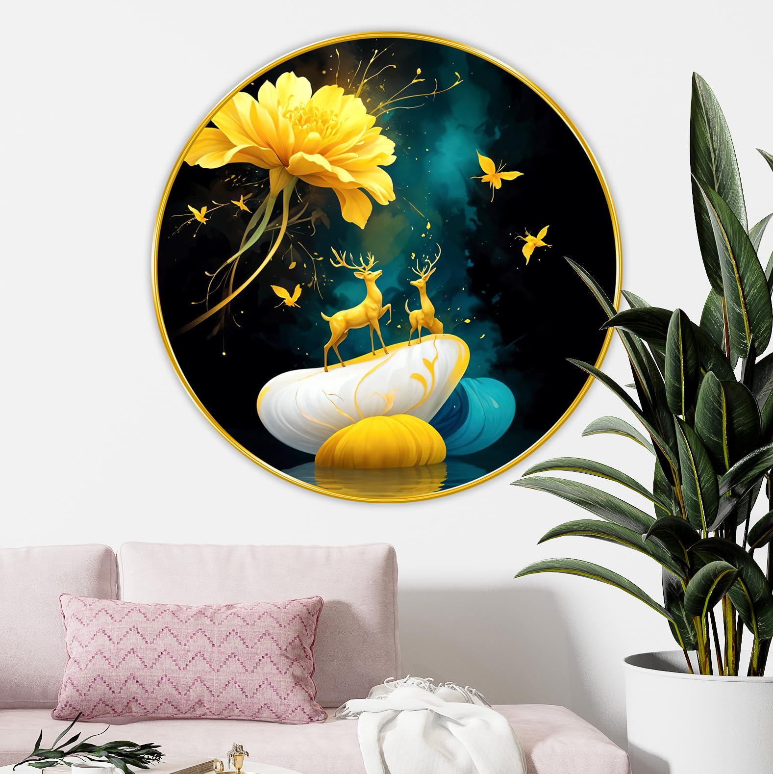 Livin'luxe Beautiful Deer Painting - Modern Art -4