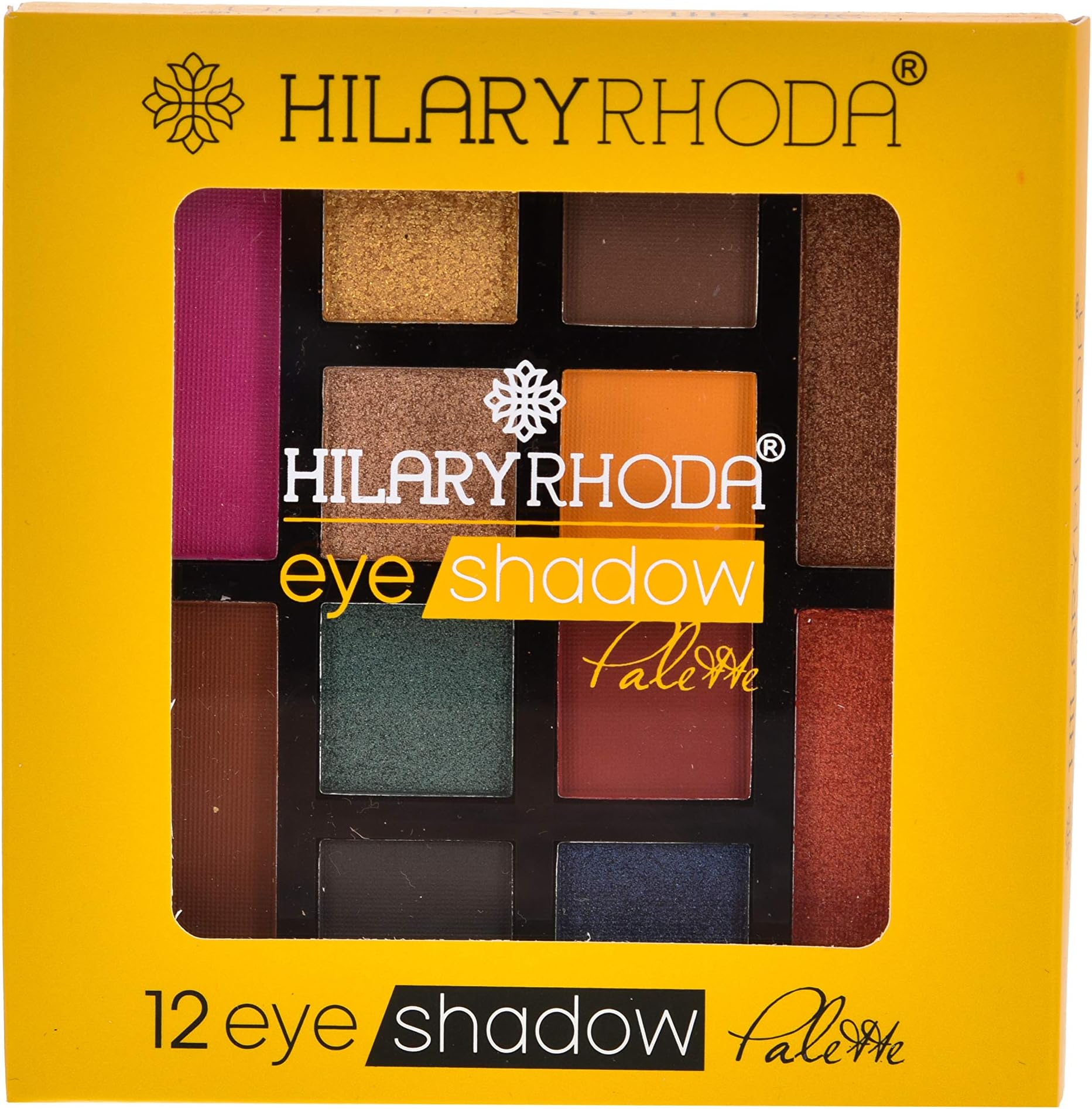 Hilary rhoda 12 eyeshadow palette HR-K010 01 (Multicolor) Matte & Shimmery Finish