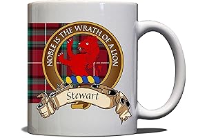Stewart Scottish Clan Crest Motto Bute Tartan Mug