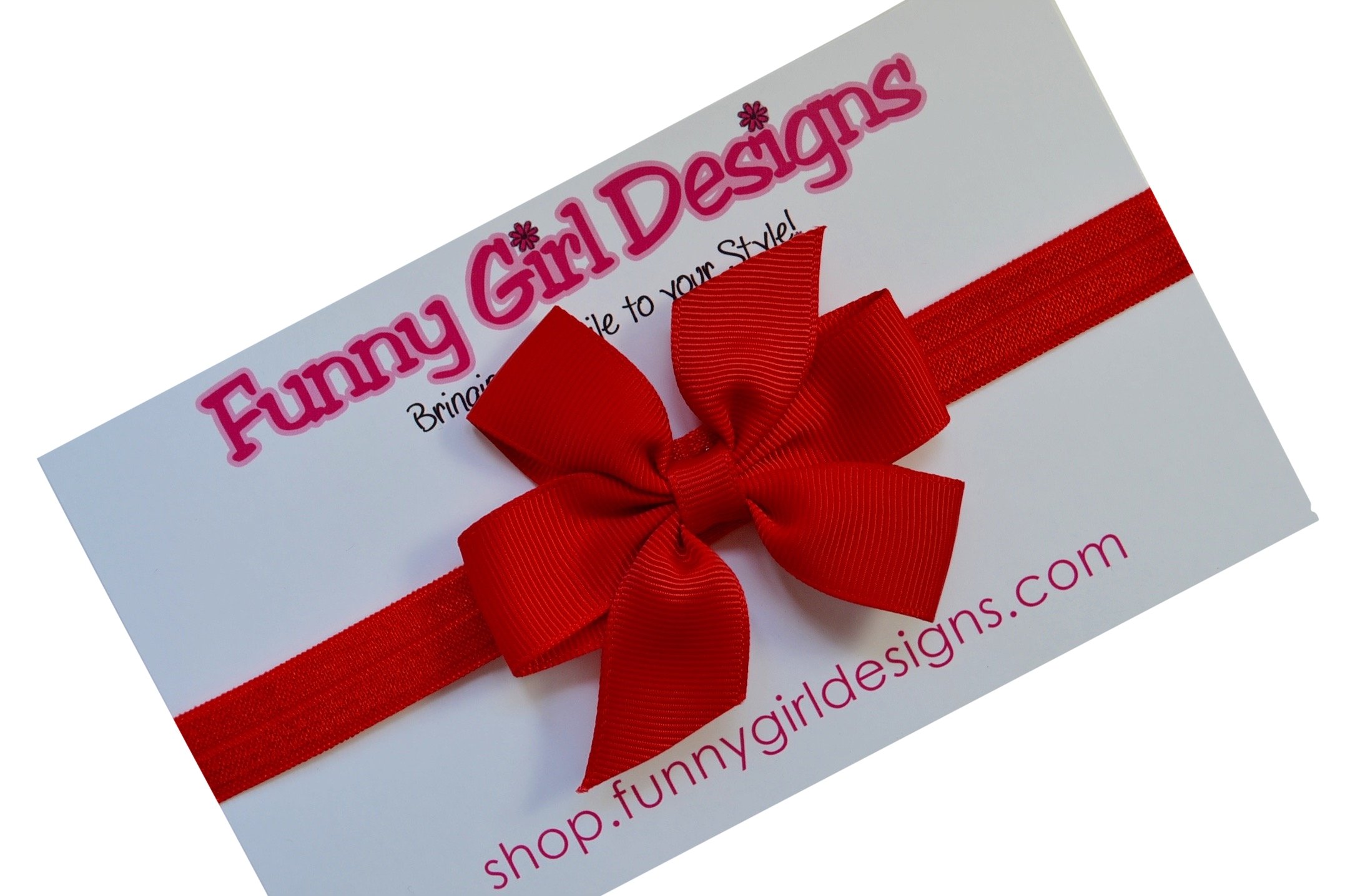 Funny Girl Designs Baby Girl Simple Bow Elastic Headband 12-18 Months (15