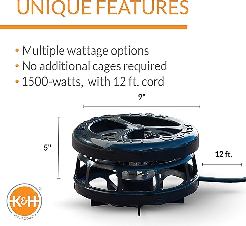 Miniatura 2 de K&H Perfect Climate Deluxe descongelador de estanque, Rojo