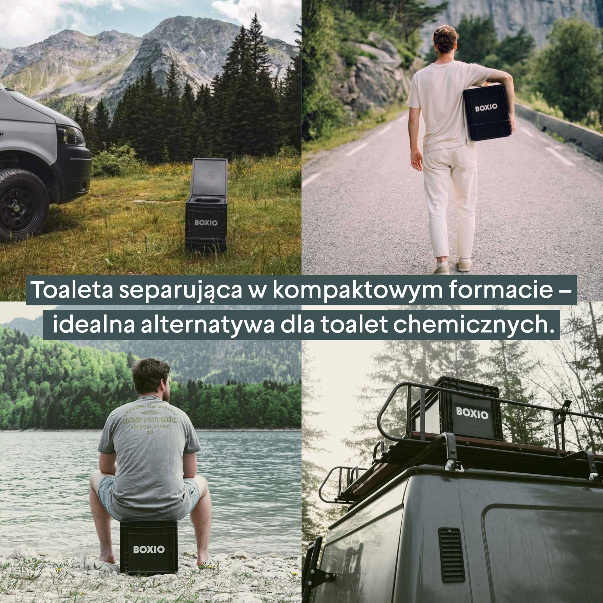 BOXIO Zestaw torebek: 3 opakowania 25 worków kompostowalnych idealnych na toaletę BOXIO