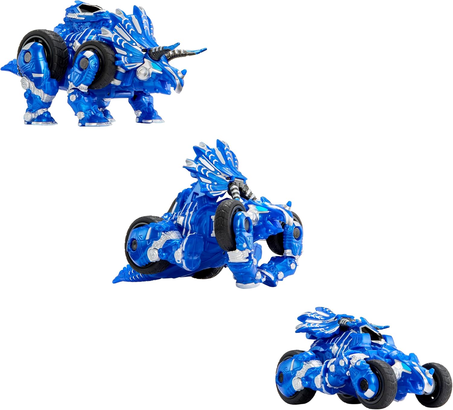 Evolver Cobalt Transforming Dinosaur to Vehicle Toy, 2-in-1 Dino Figure with Multi-Step Conversion, Kids, Boys, Girls, Ages 6+