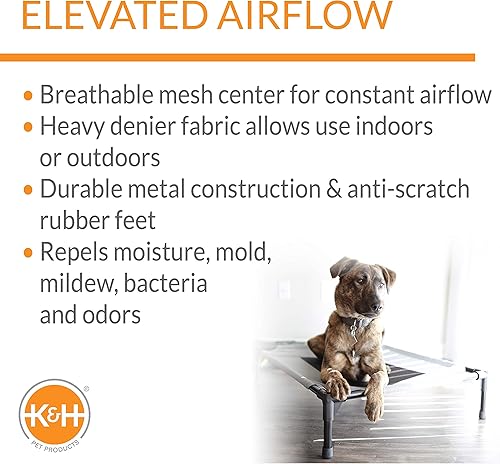 Miniatura 6 de K&H PET PRODUCTS - Cuna elevada para mascotas con centro de malla, varios tamaños