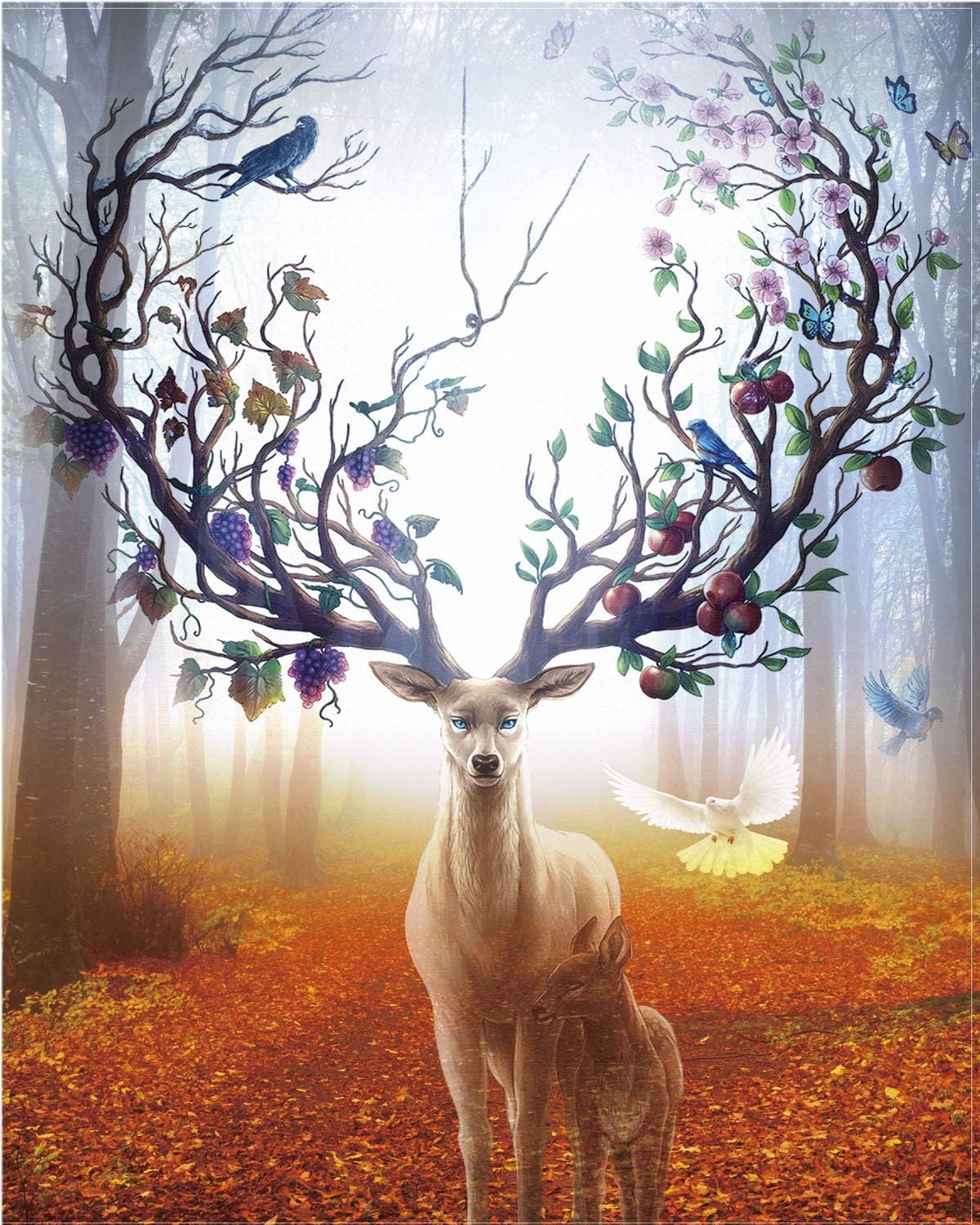 Jigsaw Puzzles 500 Pieces for Adults Teens | VteePck Jigsaw Puzzle Elk Painting Home Decor Animal Puzzles for Kids | Interesting Toys Handmade Puzzles Personalized Gifts 16x20 Inch