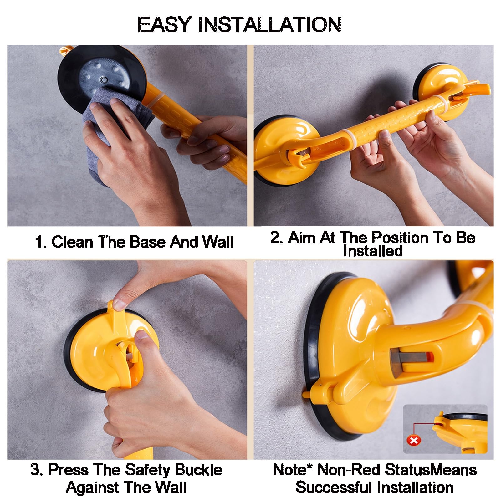 Mango De Ducha, 1 Paquete De Barras De Agarre For Bañeras Y Duchas Con Ventosa De Sujeción Fuerte, Barra De Equilibrio, Pasamanos De Seguridad(Color1,L-53cm)
