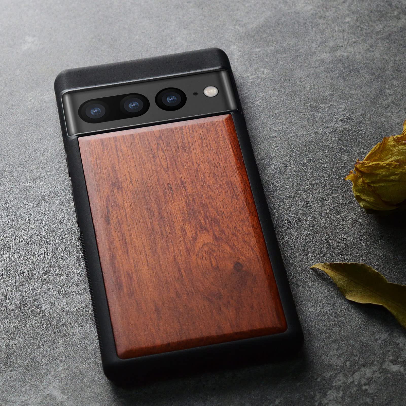 Google Pixel 7Pro 天然木 ウッドカバー 彫刻 オオカミ Google Pixel