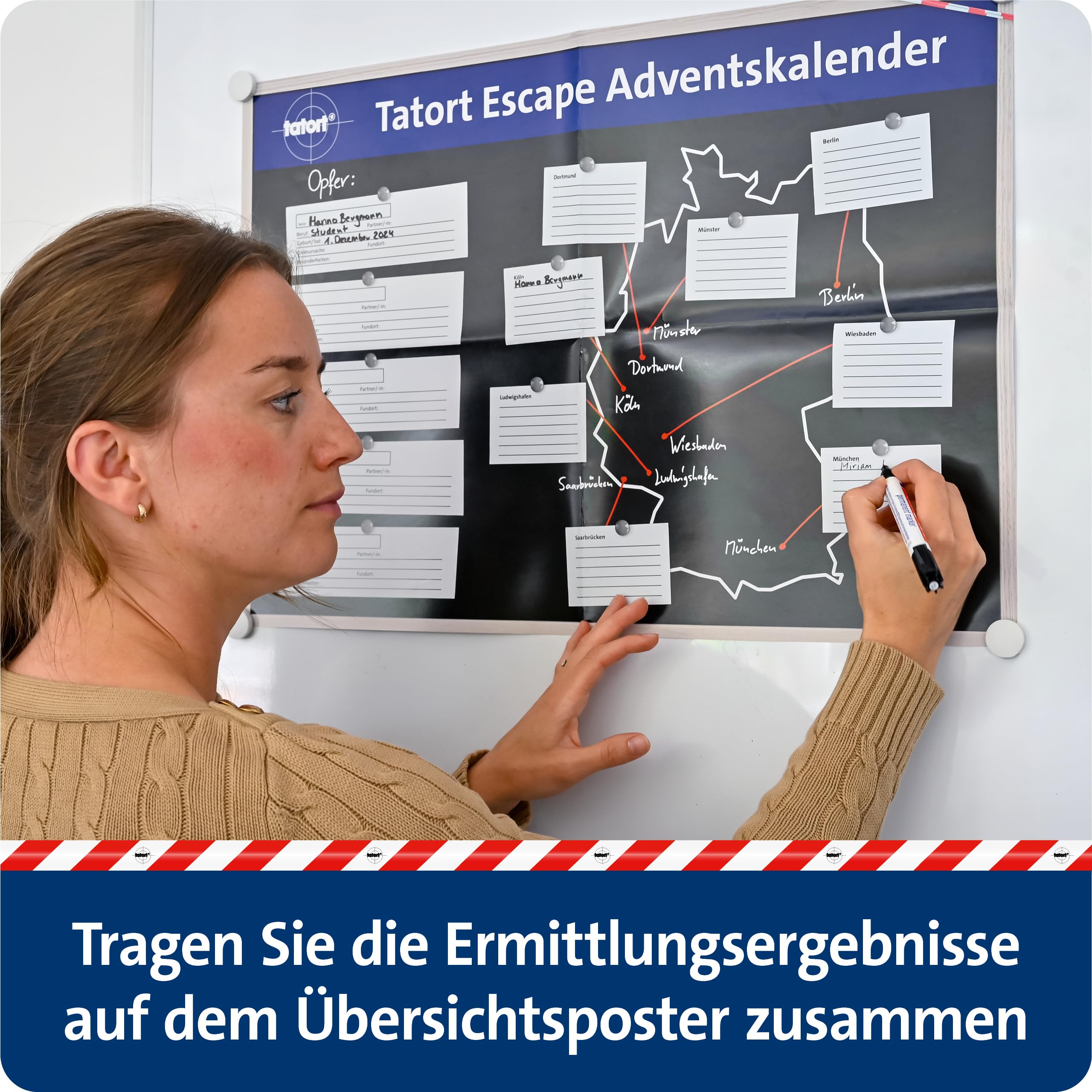 FRANZIS 67227 - Tatort Escape Adventskalender: Niemals vergessen, niemals vergeben, Escape Room mit 24 spannenden Rätseln für die Adventszeit