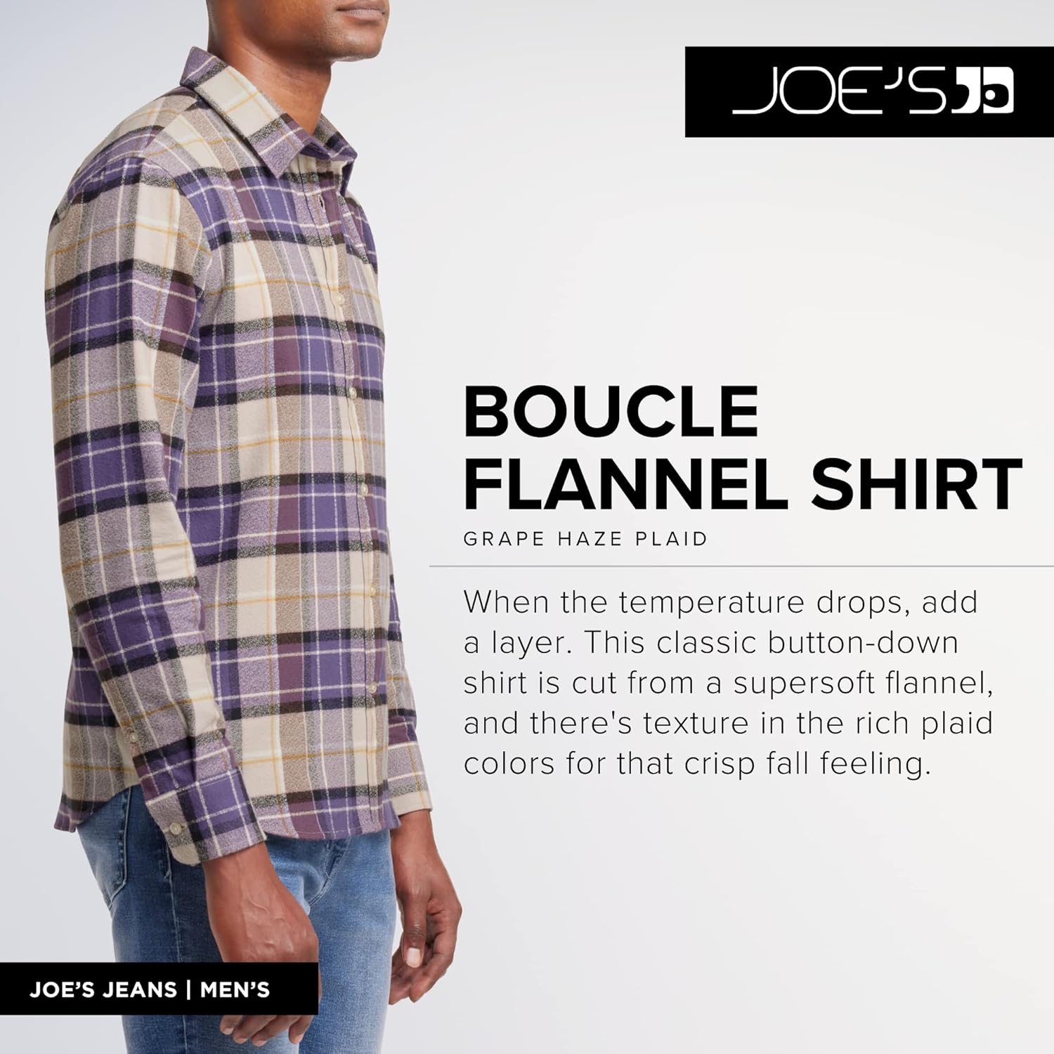 Joe's Jeans Mens Boucle Flannel Shirt - Image 3