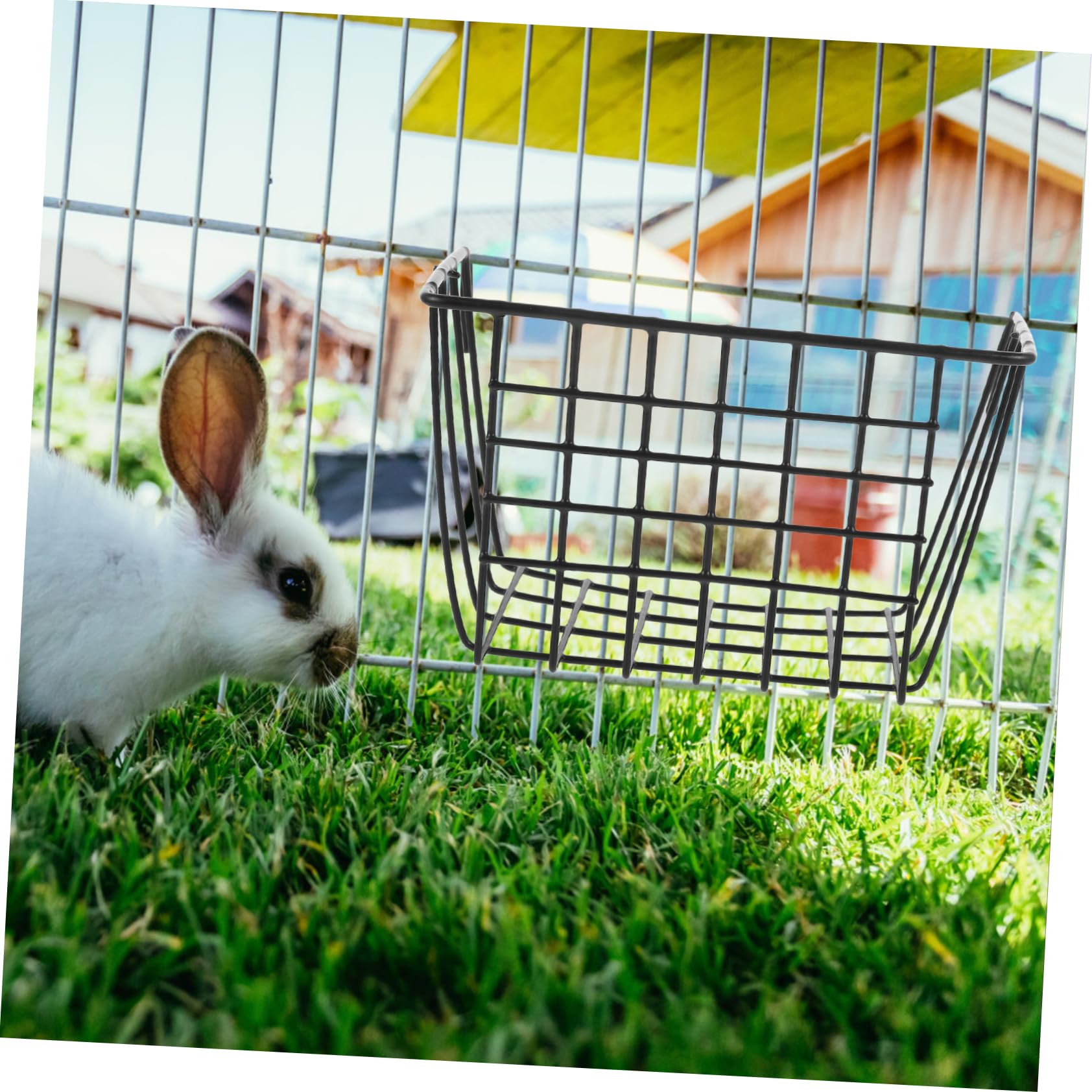 POPETPOP 4 Pièces Râtelier à Foin pour Cochon d'Inde Auge à Foin pour Lapin Bols pour Lapins Râtelier à Foin pour Lapin Filet à Foin pour Bétail d'alimentation pour Volaille Le Fer