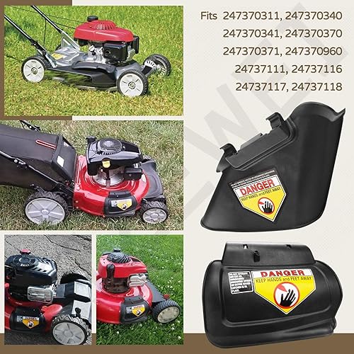 Miniatura 3 de 731-07486 Conducto de descarga lateral y 987-02516A Conjunto de enchufe de mulching con bisagras compatible con Troy-Bilt Columbia, Craftsman,