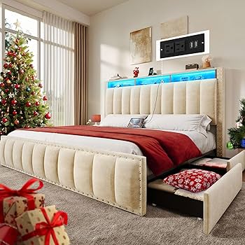 Amazon.com: YITAHOME Full Size Bed Frame with 4 Storage Drawers Amazon.com: YITAHOME Full Size Bed Frame with 4 Storage Drawers