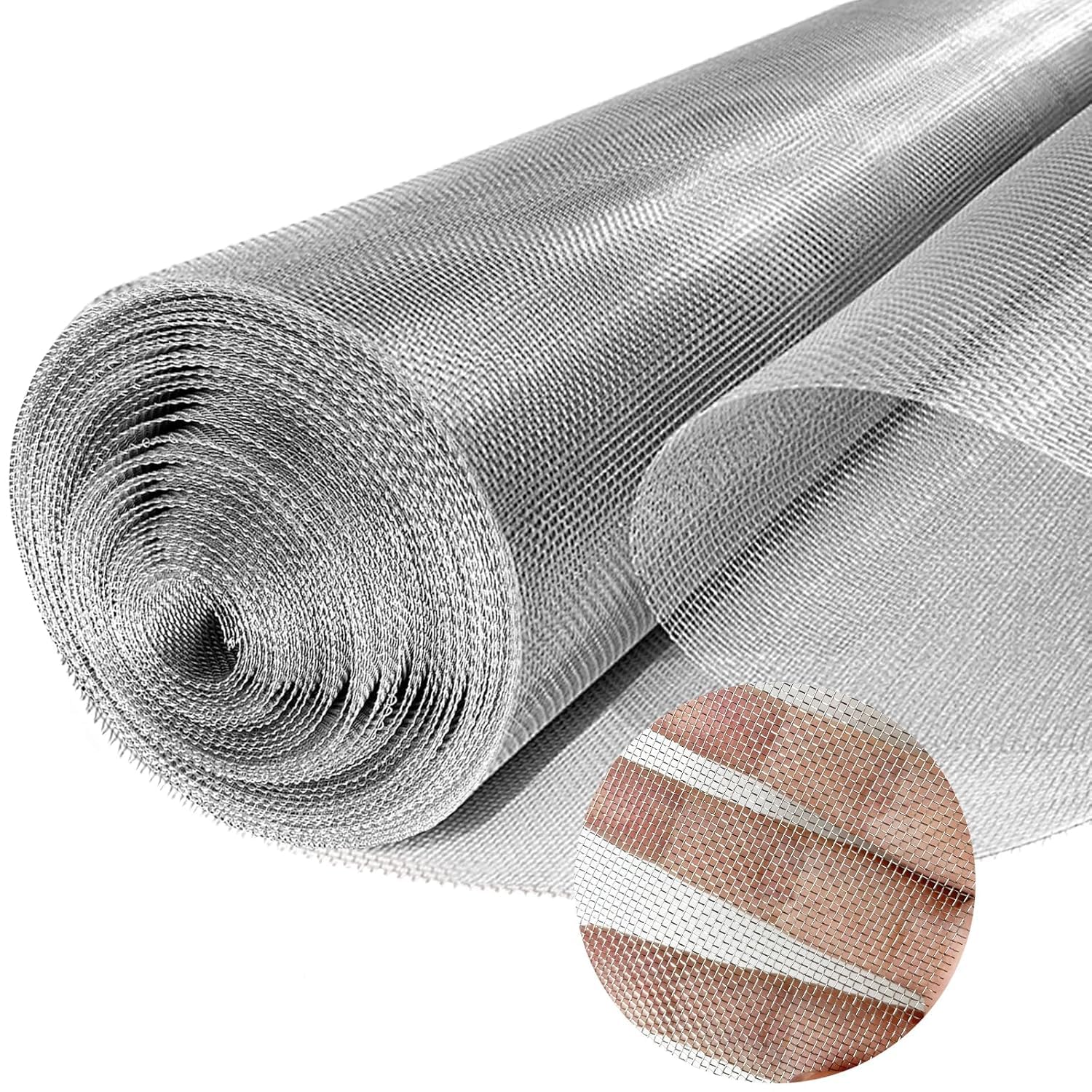 Brindavan Udyog India 304 Stainless Steel Woven Screen Mesh Roll, 15 Mesh, 0.4mm Hole, 1mm Thickness, for Window Screens, Mosquito Nets, Rat Barriers (5 feet x 15 Meter)-image-24