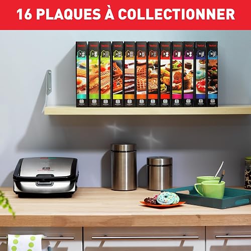 Tefal Snack Collection Sandwich Maker, Waffle Maker, Panini, Grill, 4 Plates Included, Non-Stick Coating, Removable and Dishwasher Safe Plates, Easy Storage, SW854D16 - 3