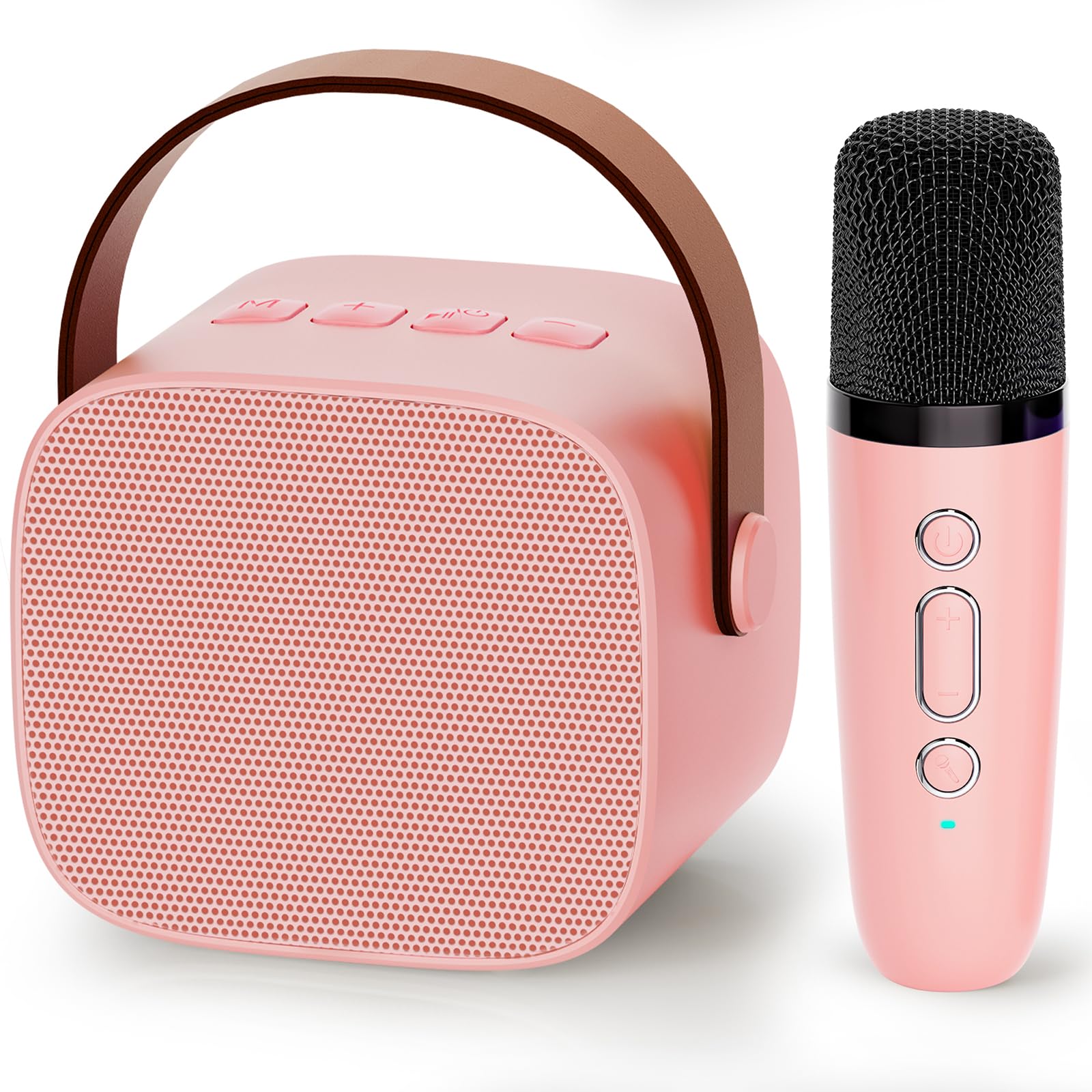 IROO Karaoke Machine for Kids, Portable Bluetooth Speaker with Wireless Microphone, Music Player Toys Gift for Boys Girls 4, 5, 6, 7, 8, 9, 10 +Year Old Birthday Christmas Party Home(Pink Color)