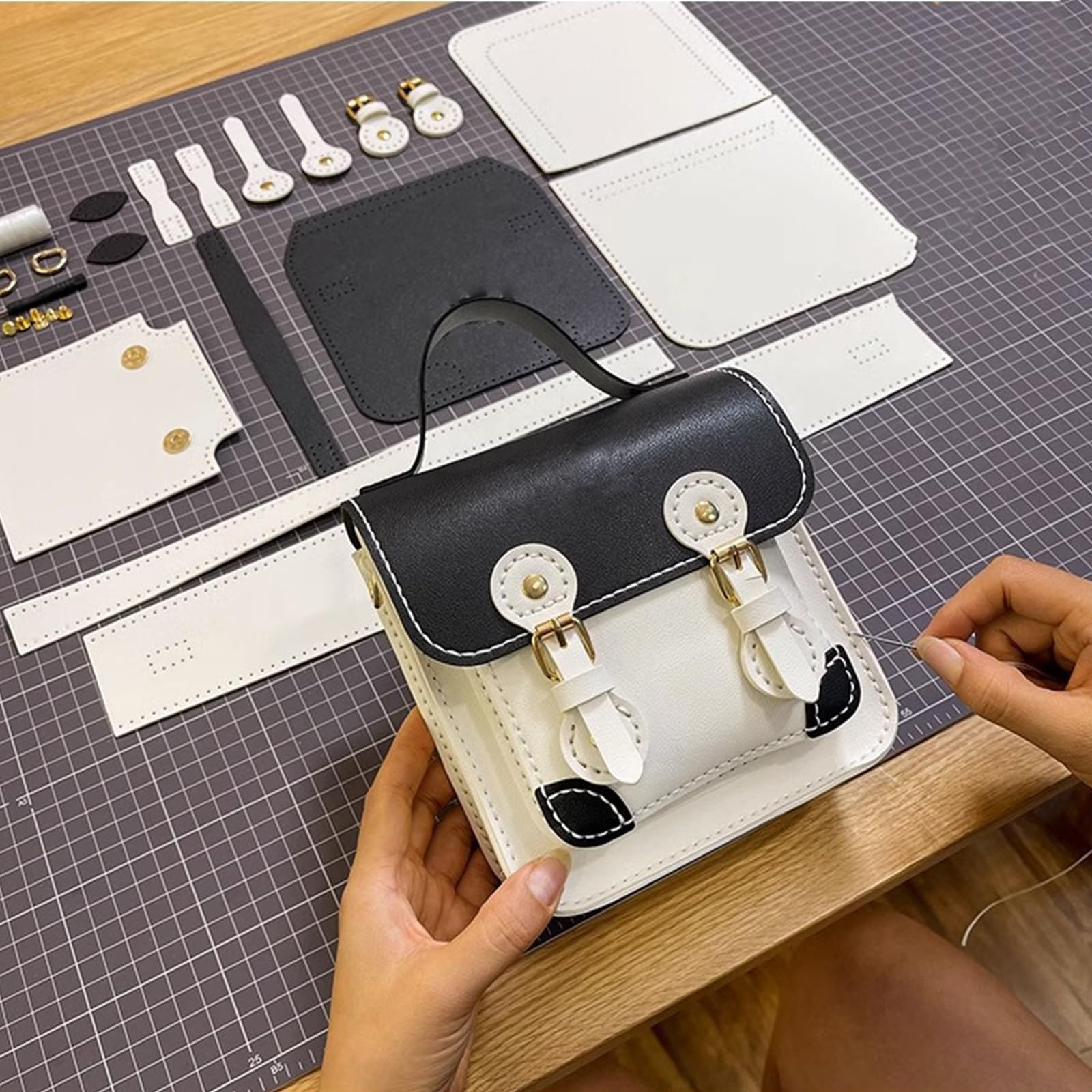 EZBHIZ PU Leather Crossbody Bag DIY Sewing Kit