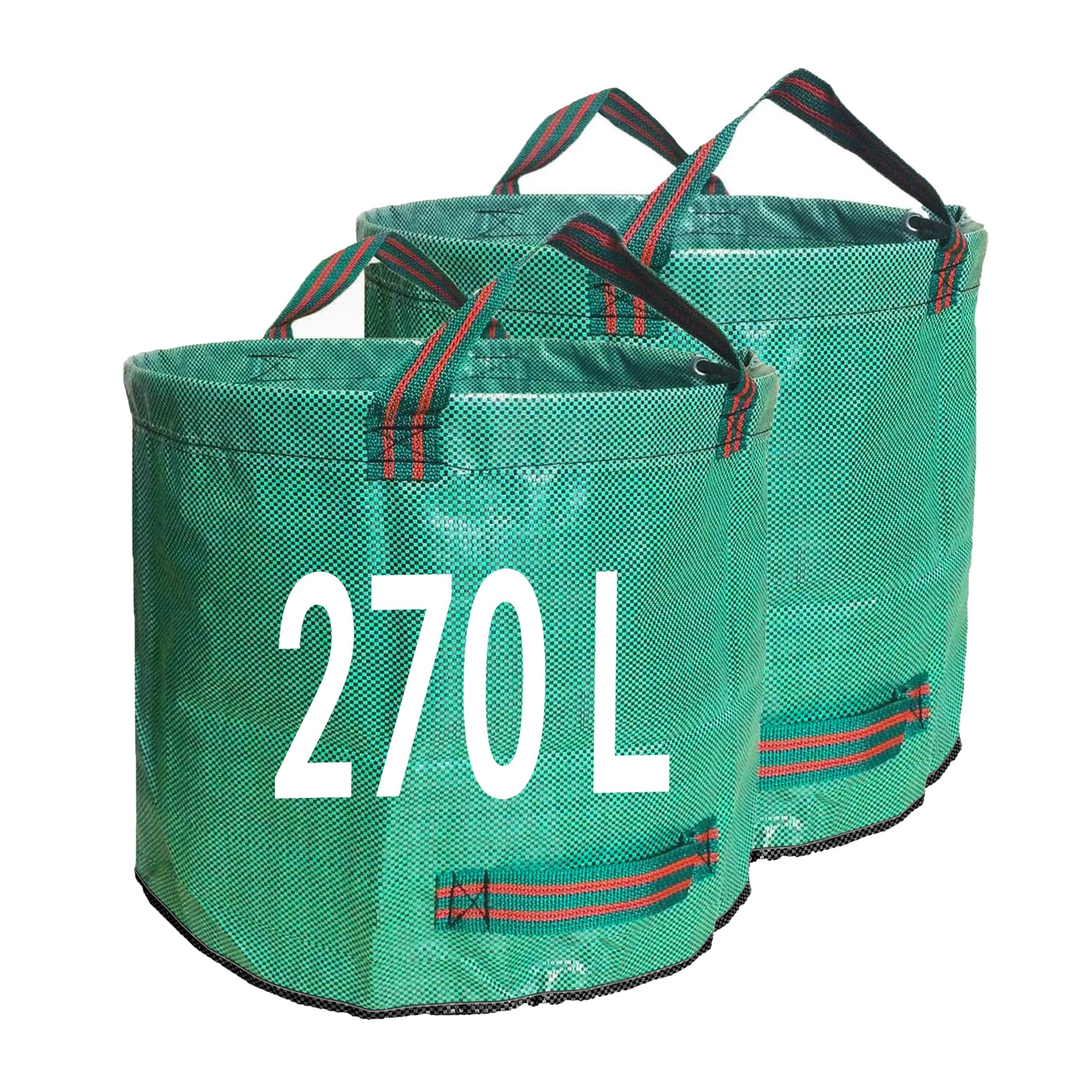Singwow 270L-2Pcs 270L Heavy Duty Garden Waste Bags, Reinforced Base Edge, 2 Pack