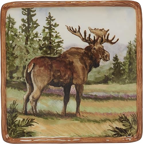 Miniatura 2 de Certified International Mountain Summit - Plato de canapé (6 pulgadas), multicolor