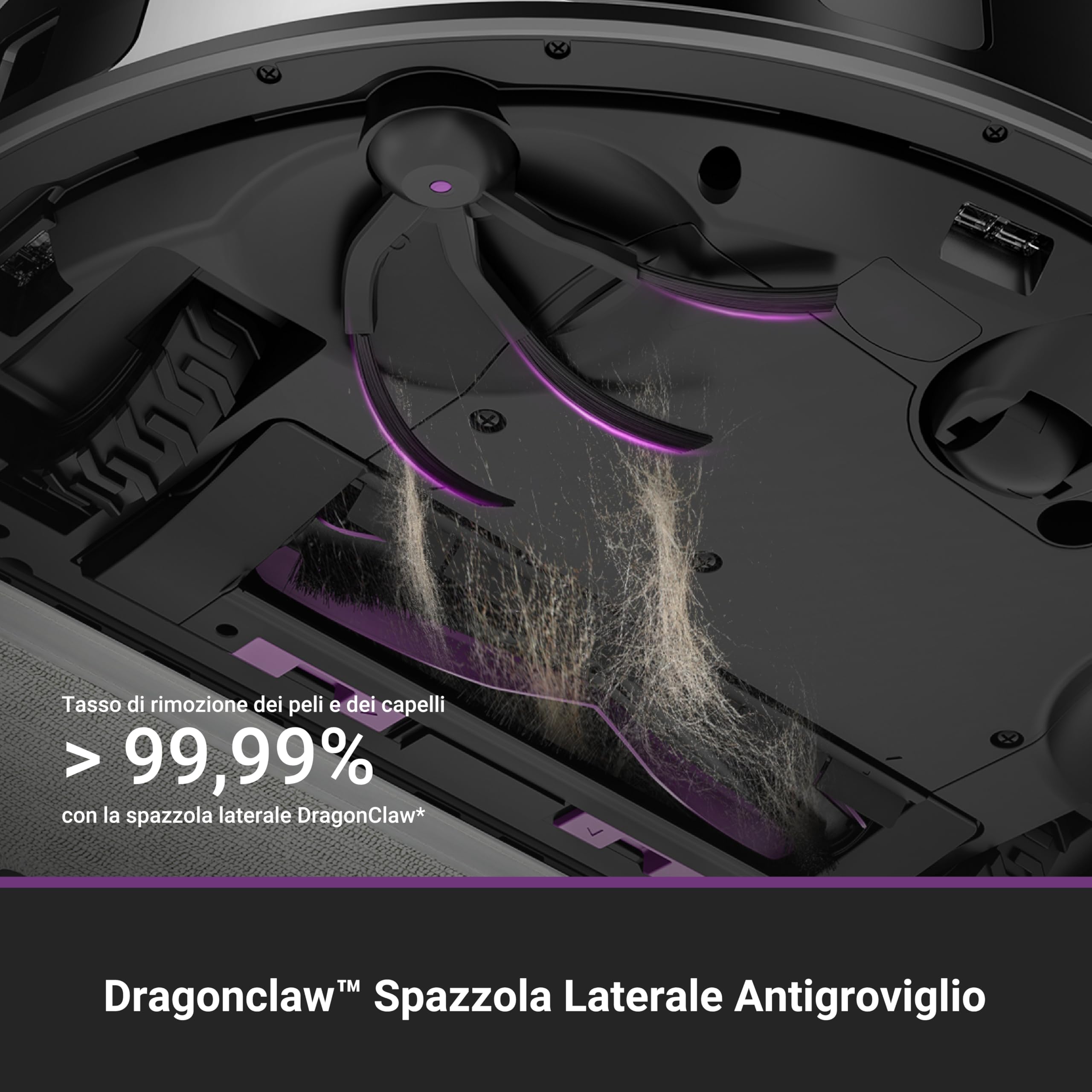 EUREKA E20 Evo Plus Robot Aspirapolvere e Lavapavimenti, 10.000Pa, Anti-Groviglio, 180min Autonomia, Mappatura LDS, Base Senza Sacchetto, Controllo Vocale, Bianco