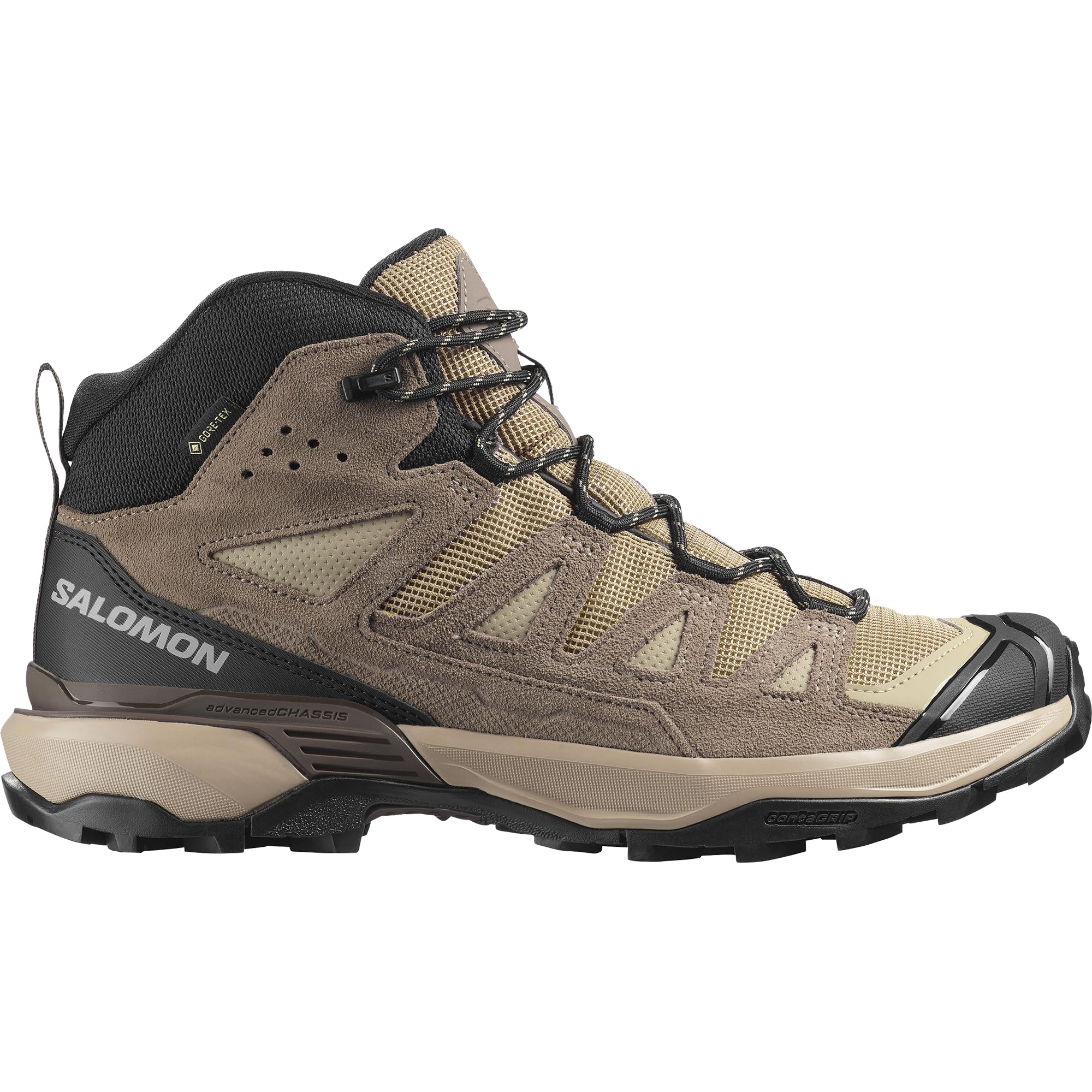 Salomon X Ultra 360 Leather Mid Gore Tex, Chaussures De Randonnée Imperméables pour Hommes, avec Stabilité Latérale Complète