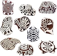 Vista 28 de Sellos de impresión de arcilla Urban Border Design Bloques de madera (juego de 10) Htag2157