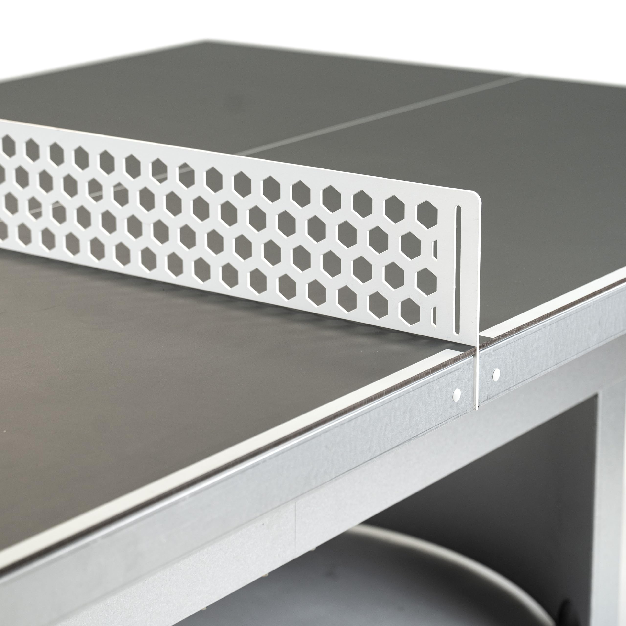 Cornilleau - Table de ping-Pong d'extérieur 510 Campus Fixe pour collectivités et Scolaires (Camping, Parcs, etc) - Rebond compétition (Bleu ou Gris 7mm) - Agrément FFTT Loisir et Scolaire