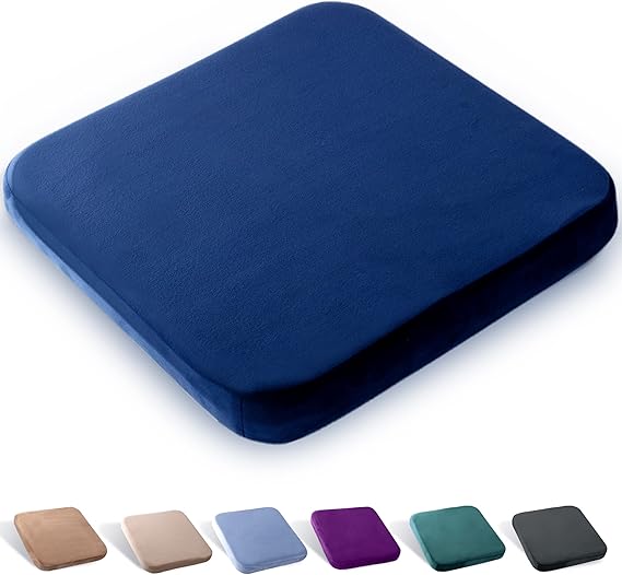 16 x 16 inch MidSize Memory Foam Square Seat Cushion for Back