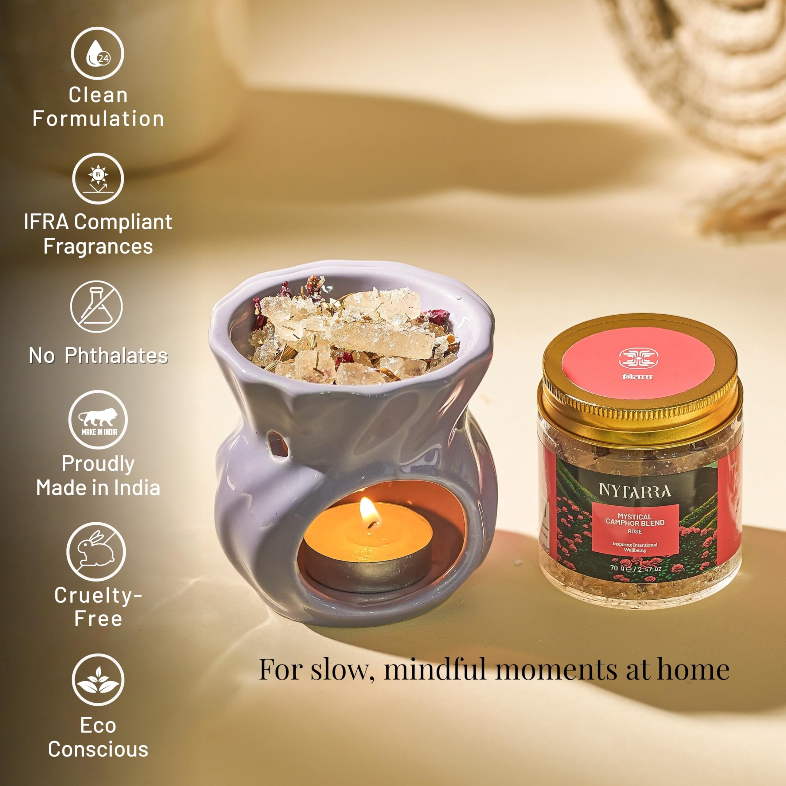 Nytarra Rose Camphor Blend - Diffuser & Puja Rituals -7 Nytarra Rose Camphor Blend - Diffuser & Puja Rituals -7