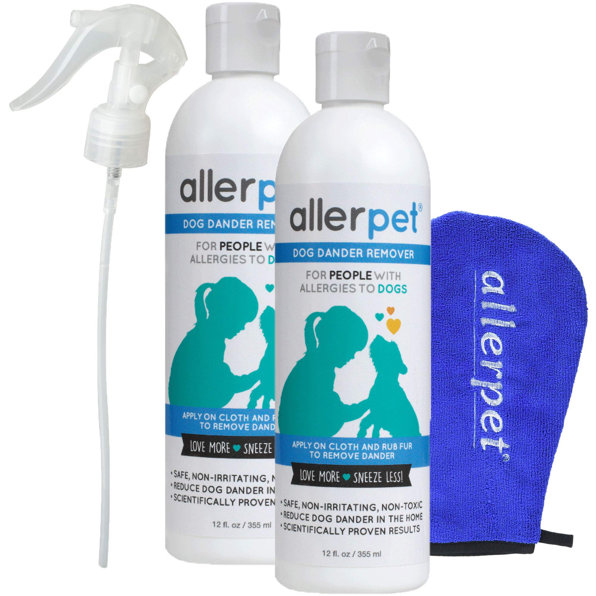 Allerpet Dog Allergy Relief w/Free Applicator Mitt & Sprayer Best Pet