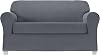Zenna Home 2-Piece Chenille Stretch Loveseat Slipcover, Cadet Blue