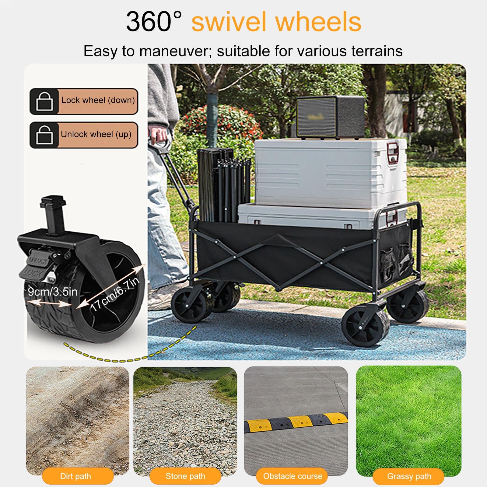 Carro De Venta Plegable Móvil, Puesto De Mercado con Toldo | Carro de Venta Ambulante para Perritos Calientes/Salchichas/Pan(Blue,94cm/37in)