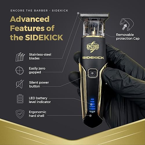 Miniatura 6 de Sidekick - Cortadora de pelo eléctrica inalámbrica profesional para hombres, corte limpio, ligero, 1.5 horas de tiempo de funcionamiento, suave con
