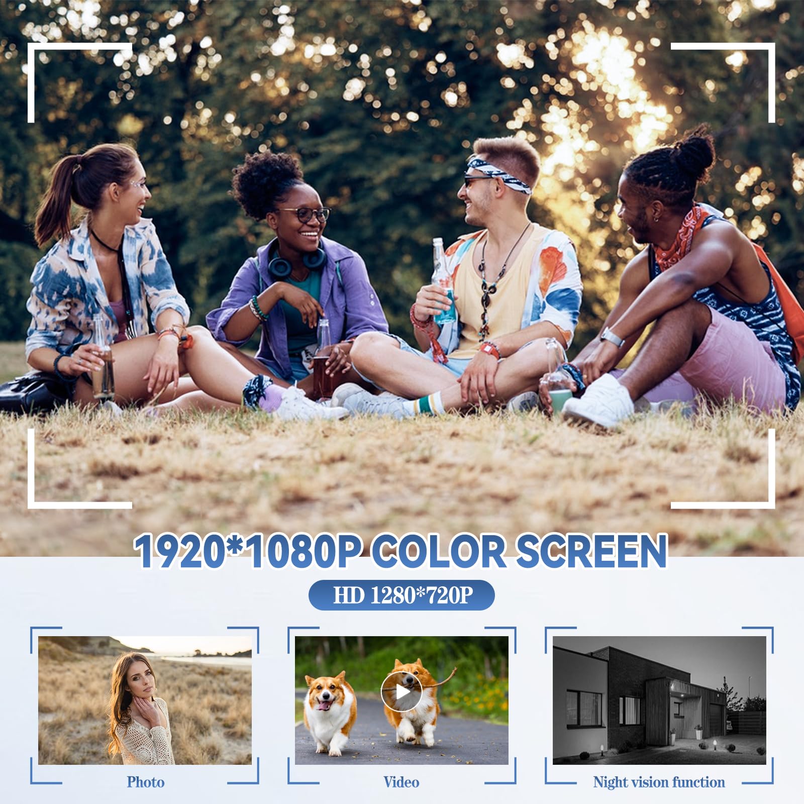 Mini cámara de acción para el pulgar 1080P HD, cámara corporal portátil para vlogging con gran angular de 130°/F2.0, cámara de video portátil con audio para vlogging, viajes, deportes