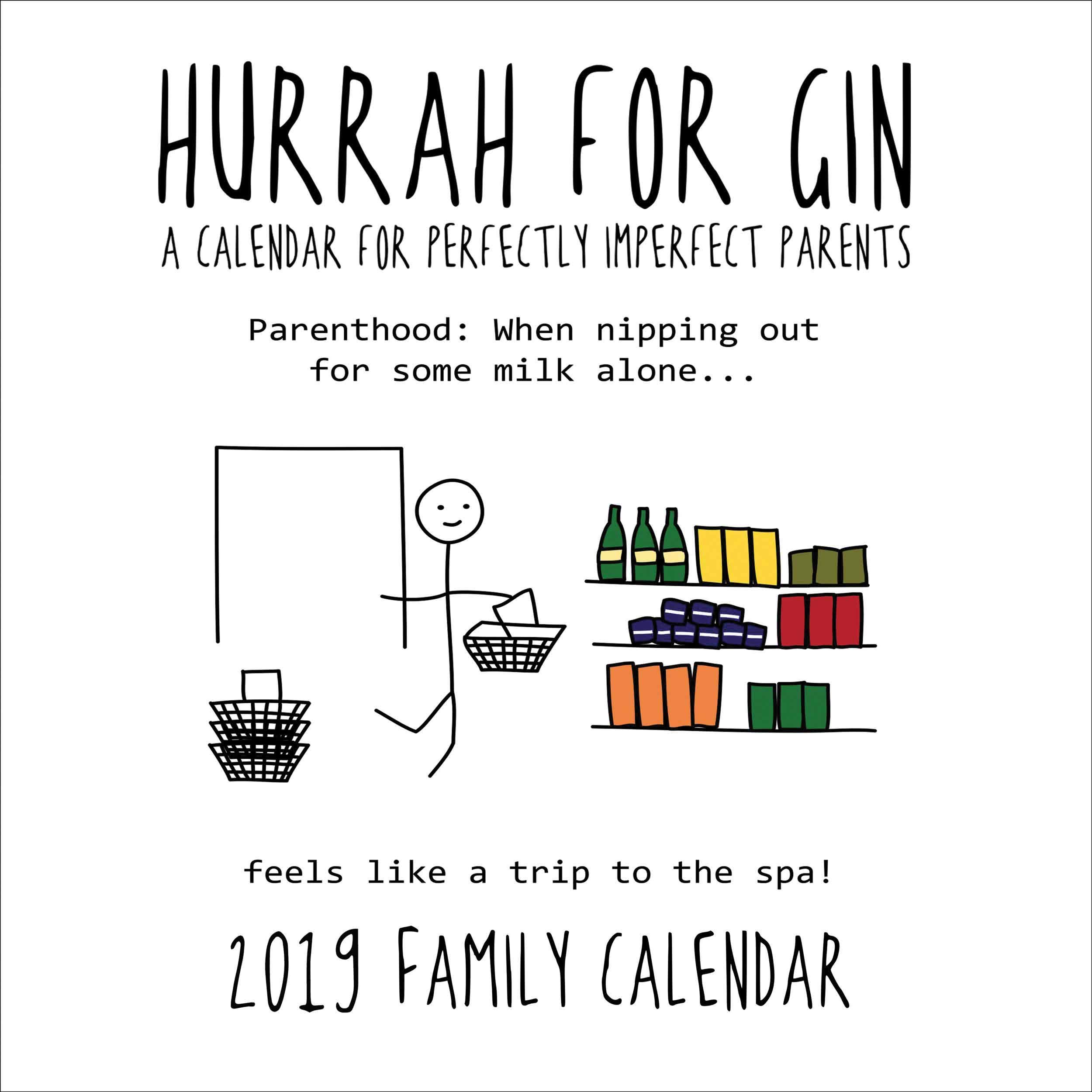 Florsol Hurrah for Gin Square Family Calendar 2019