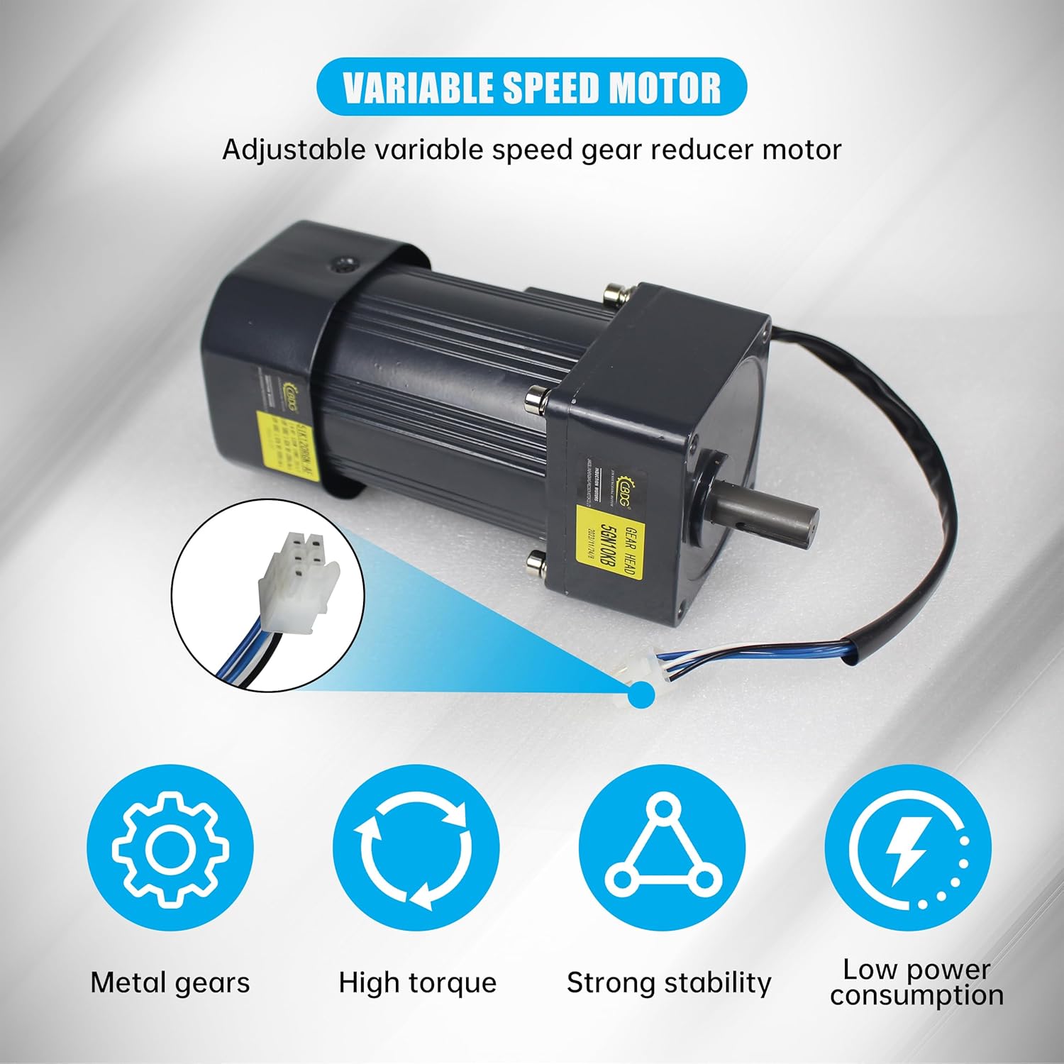 CNCTOPBAOS 120W Adjustable Variable Gear Reducer Motor 4.4N.m 110V 10K,160RPM Speed Governor Controller,High Torque Single Phase CW/CCW AC Geared Speed Control Reduction Electric Gear Motor 15mm Shaft