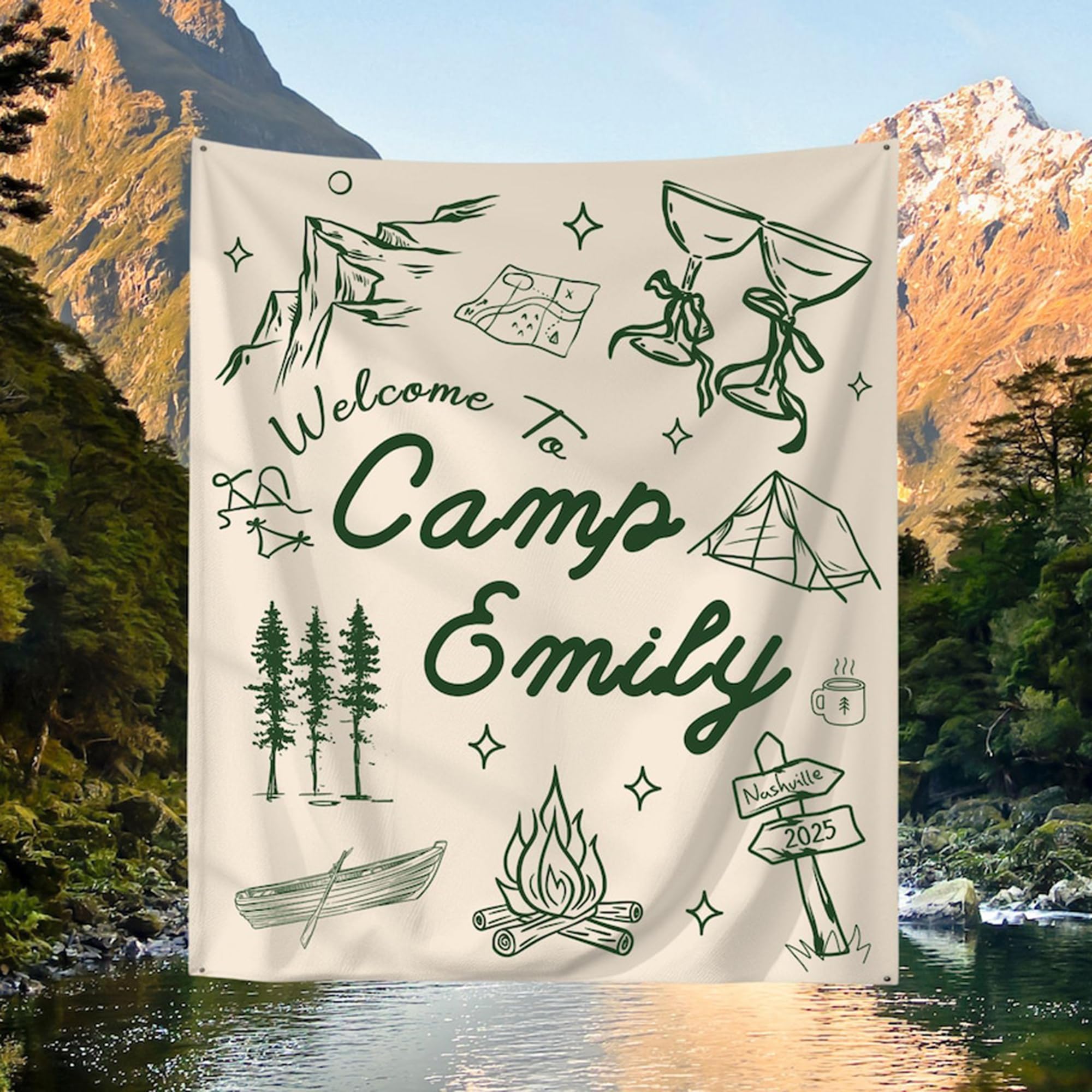 Camp Bachelorette Decorations, Camping Themed Bridal Shower Decorations Bride to Be Gifts, Lake Bach Camp Bachelorette Party Favors for Inside Outside