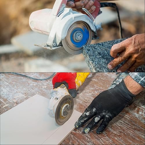 Miniatura 5 de HARFINGTON Hoja de diamante, hoja de sierra de diamante de 4.3 pulgadas y 4.331 in, rueda de corte de diamante con eje de 0.787 in para sierra de