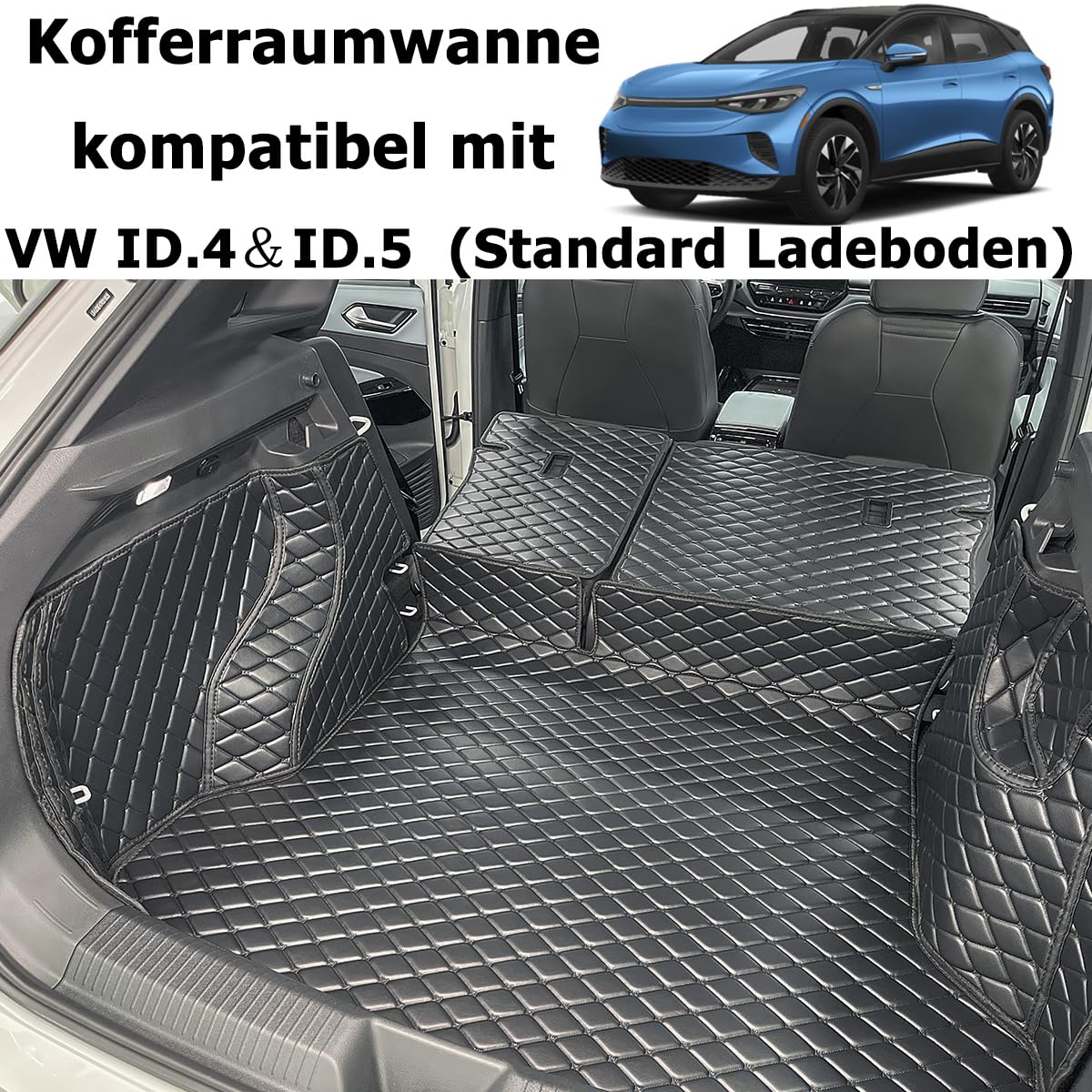 Kofferraumwanne für VW ID.4 Standard Ladeboden 2020-2026 ＆ID.5 | Wichtiger Hinweis: Zubehör passt Nicht in variablen (verstellbaren) Ladeboden
