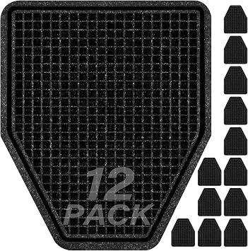 12 Pack Uniral Mats, Professional Bathroom Urinal Mat for Floor,Polymer Rubber Backing|Non-Slip|Heavy Duty|Washable||Quick Absorption,Urinal Pads for Mens Room Commercial