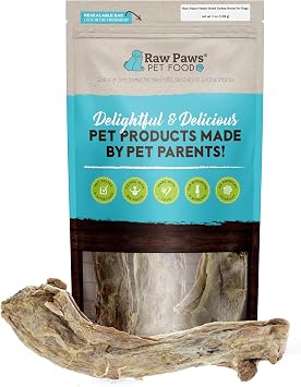 Raw Paws Freeze-Dried Turkey Necks for Dogs, 7-oz - Single Ingredient | Made in USA - Raw Freeze Dried Dog Treats - Turkey Treats for Dogs - Single Ingredient Dog Chew