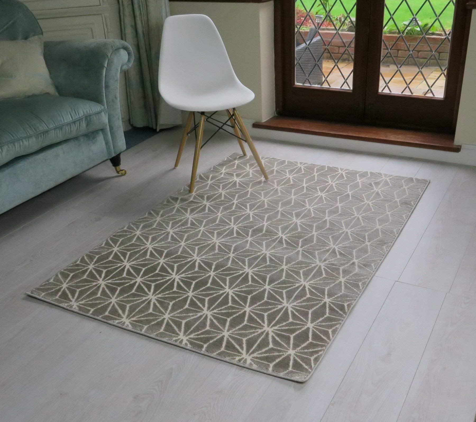 ASPECT Impression Soft Touch Rug-Cream/Grey (120x170cm), 120 x 170 cm