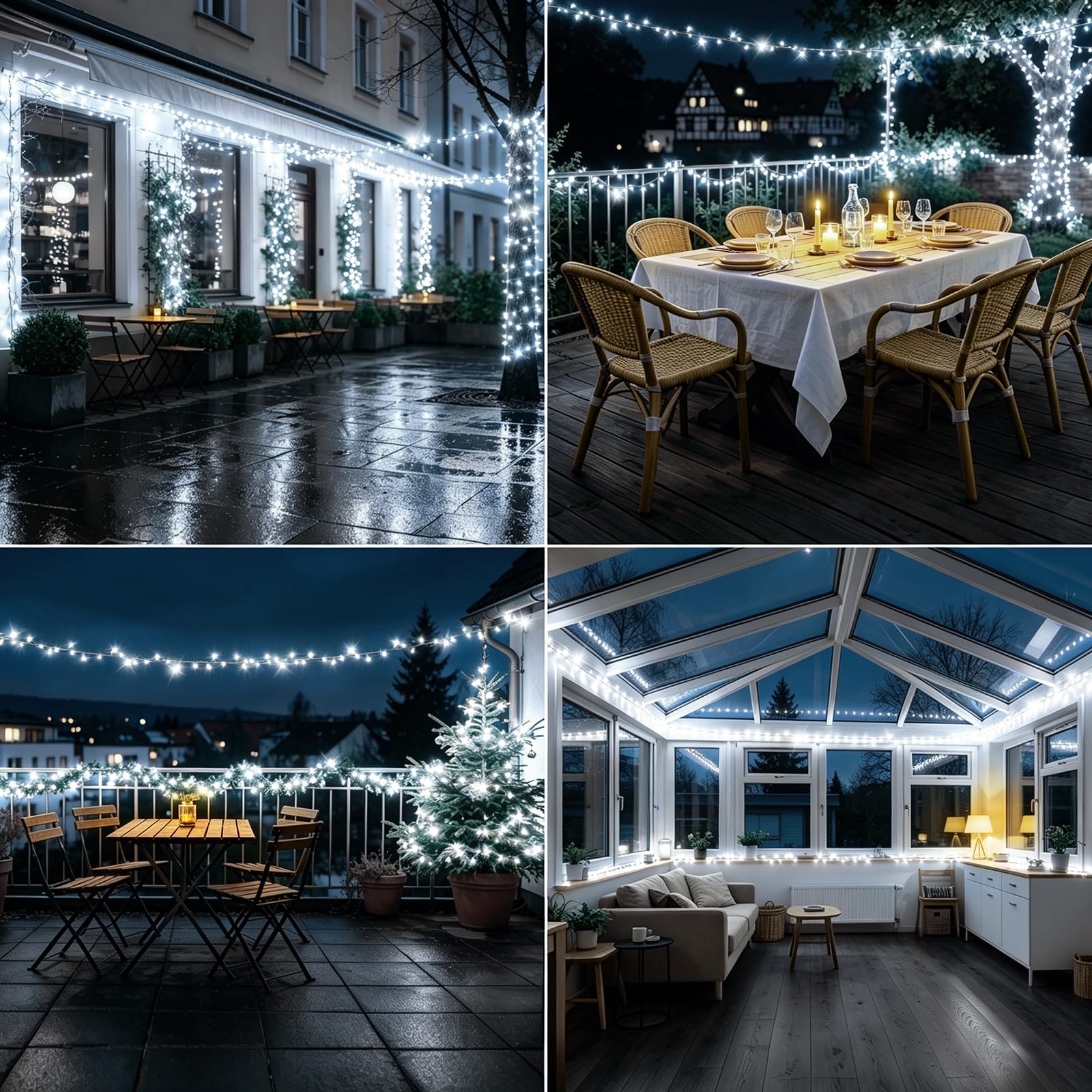 42m 1400 LED Lichterkette Außen Weiß Lichterkette Outdoor Wasserdicht 8 Modi mit Fernbedienung und Timer, Lichterkette Innen für Party Hochzeit Ostern Garten Balkon Weihnachtsbaum deko