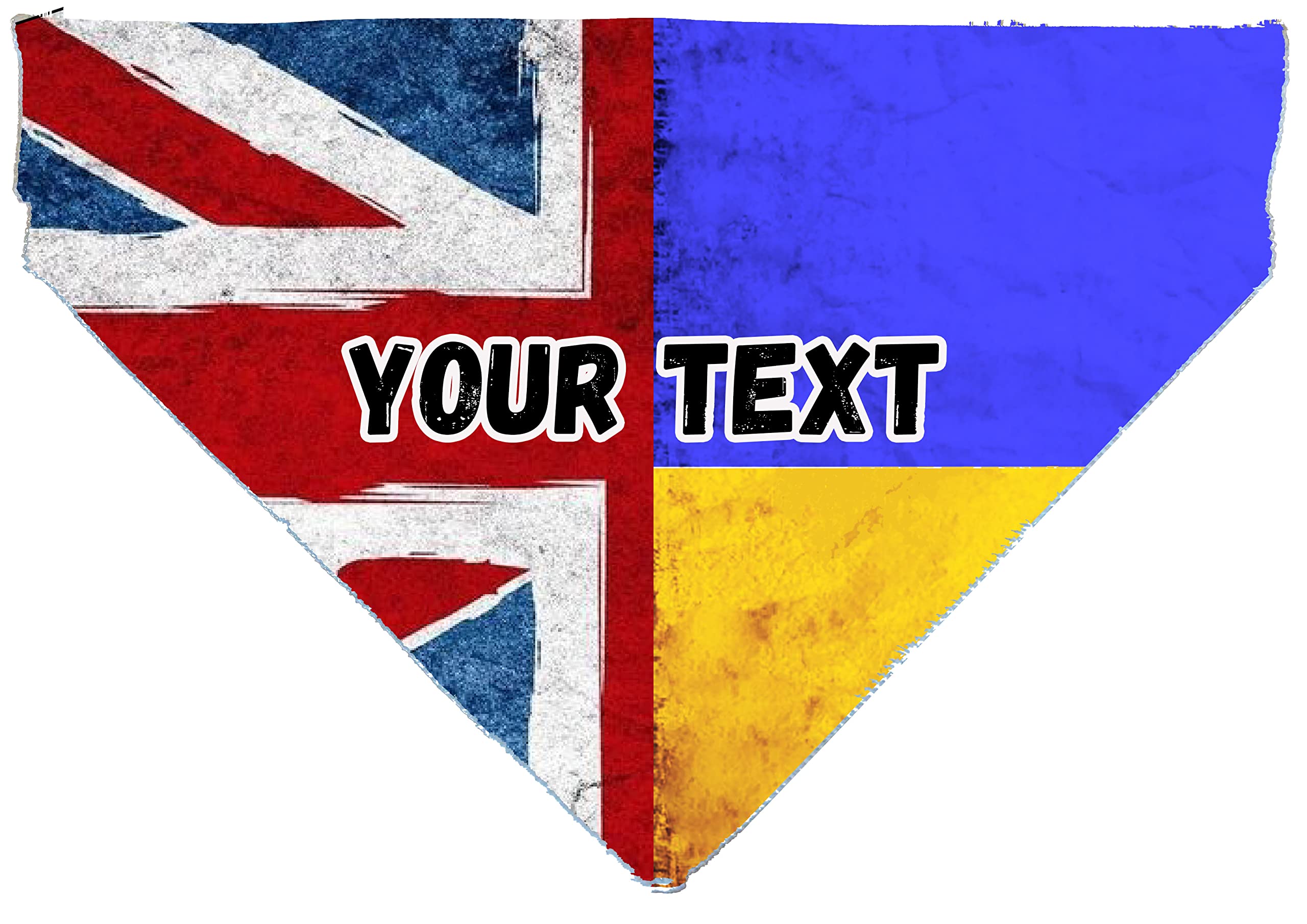 Support Peace Dog Bandana Slide on Collar, Puppy Blue Yellow Scarf, Cat Bandana, Ukraine Neckpiece for Female Pets (X-Large)