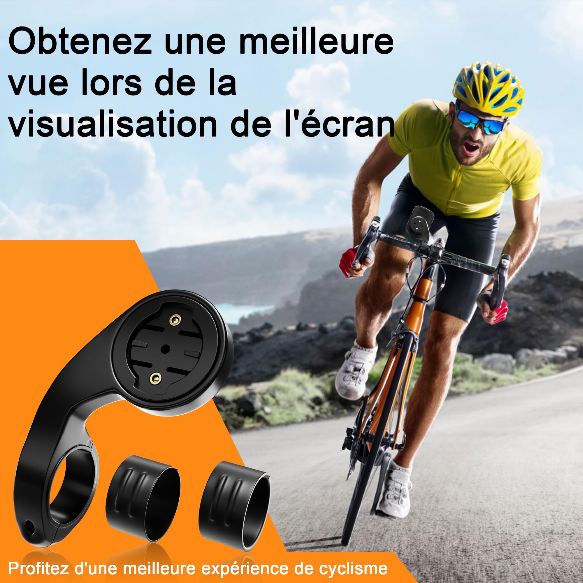 Support GPS Guidon De Vélo Compatible Avec Garmin Edge 530 540 520 510