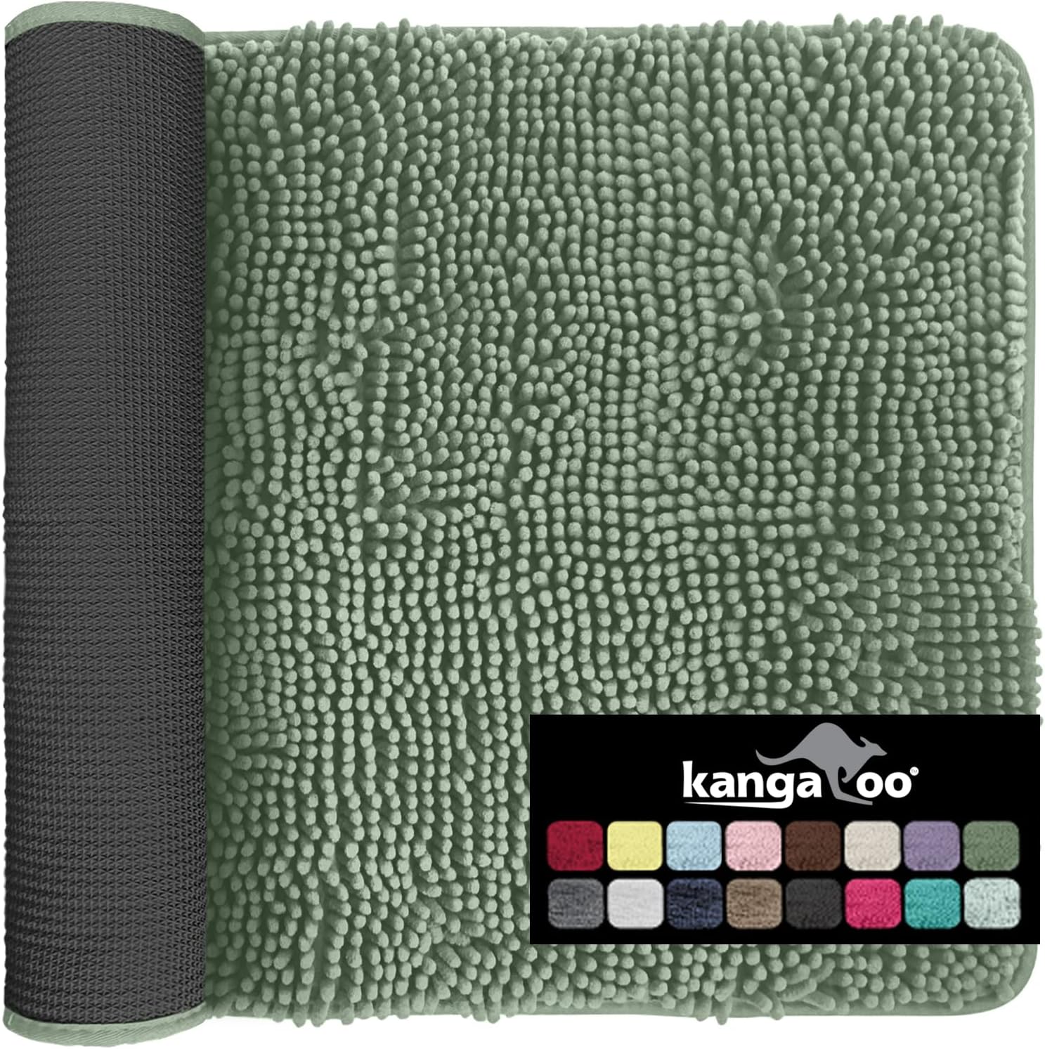 Kangaroo Plush Luxury Chenille Bath Rug, 24x17, Extra Soft and